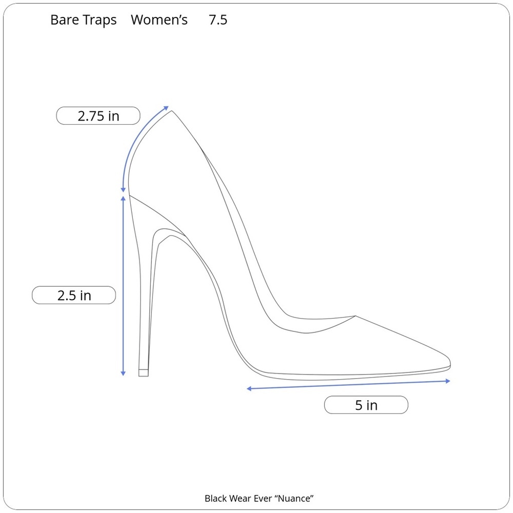 Bare Traps “Nuance” Black Pump - Size 7 - Picture 7 of 7